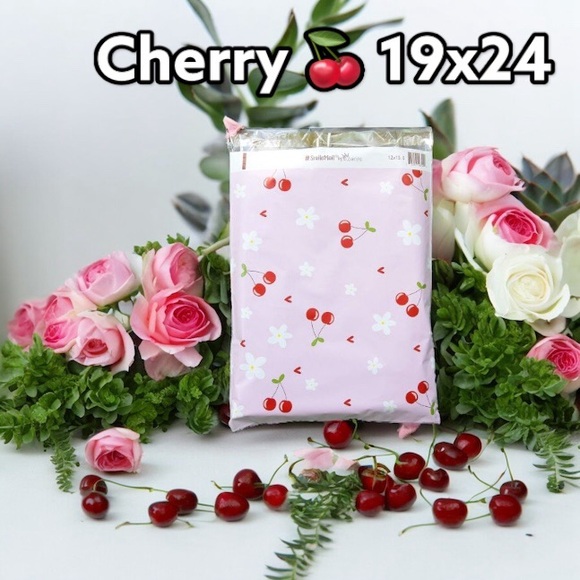 Cherries Poly Mailers 19x24 Pack of 10 - Picture 4 of 9